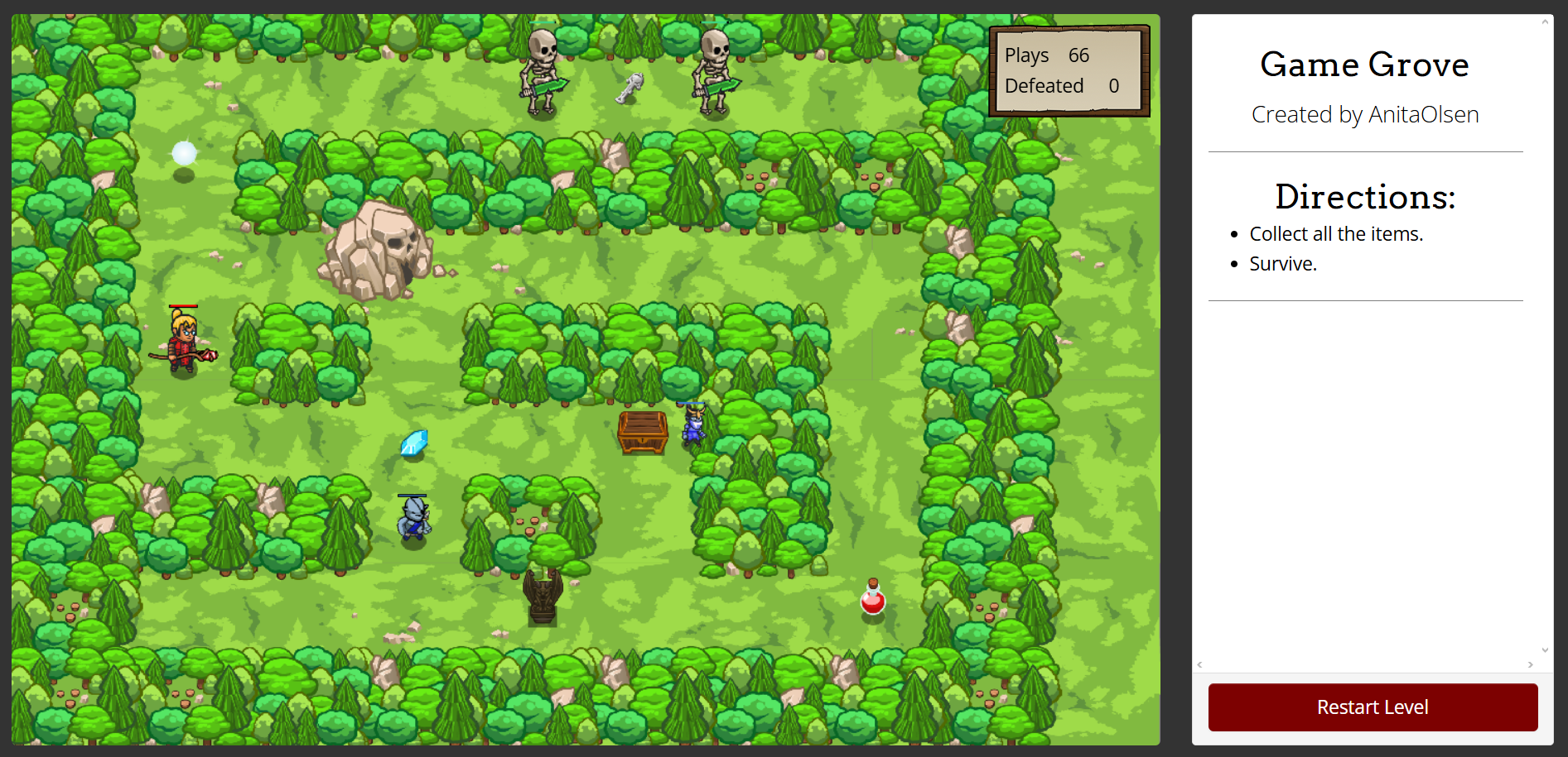 Game Grove the game made by AnitaOlsen